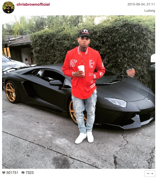 Chris Brown Lamborghini Aventador Savini Wheels 