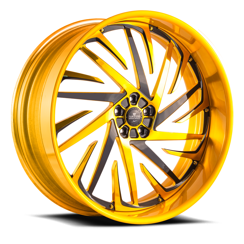 Savini Diamond Lusso Brushed Gold with Black Accents