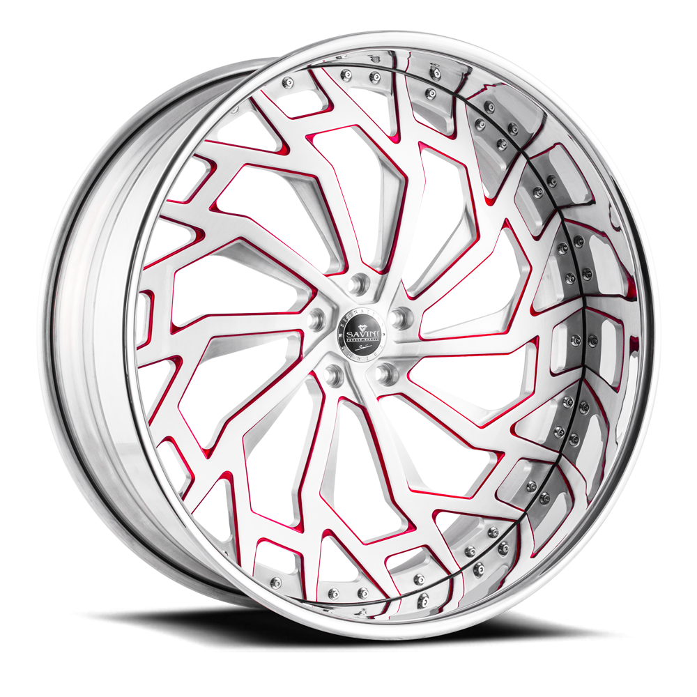 Savini Diamond Marche Brushed withRed accents