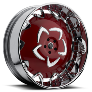 Savini Diamond Prato Chrome with Burgundy Accents