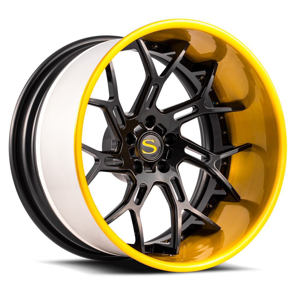 Gloss Black w/ Brushed Gold Lip | Xtreme Lip Technology