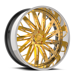 Gold with Chrome Lip