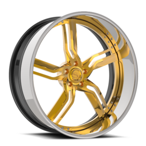 Gold with Chrome Lip