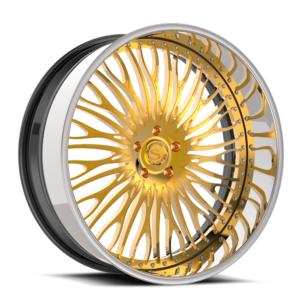 Gold with Chrome Lip