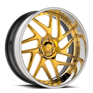 Gold with Chrome Lip