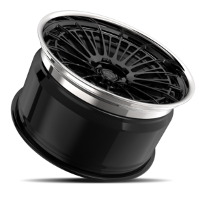 Gloss black with chrome lip
