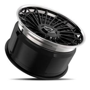 Gloss black with chrome lip