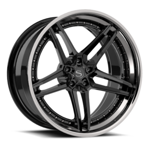 Gloss Black with Chrome Lip