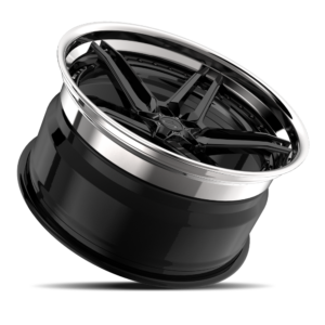 Gloss Black with Chrome Lip