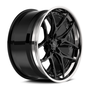 Gloss Black with Chrome Lip