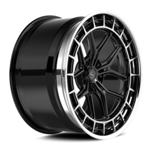 Gloss black machined with chrome lip